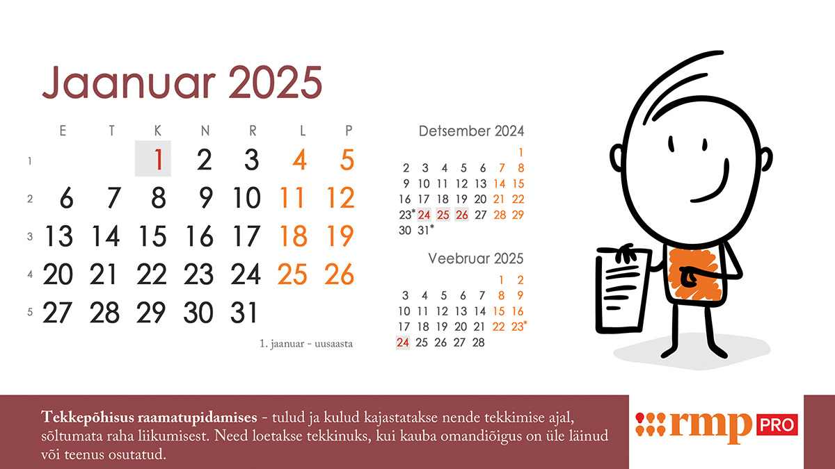 RMP lauakalender jaanuar 2025