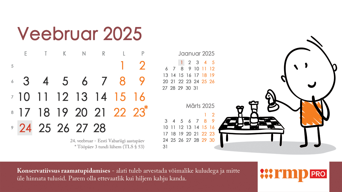 RMP lauakalender veeebruar 2025