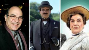 David Suchet on lisaks Hercule Poirot' rollile mänginud väga eripalgelistes osades alates Lähis-Ida terroristist kuni ülemöödunud sajandi inglise daamini. (c) Fotod: Shutterstock, IMDB, IMDB