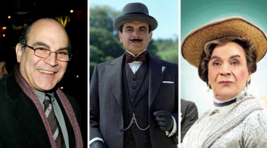 David Suchet on lisaks Hercule Poirot' rollile mänginud väga eripalgelistes osades alates Lähis-Ida terroristist kuni ülemöödunud sajandi inglise daamini. (c) Fotod: Shutterstock, IMDB, IMDB