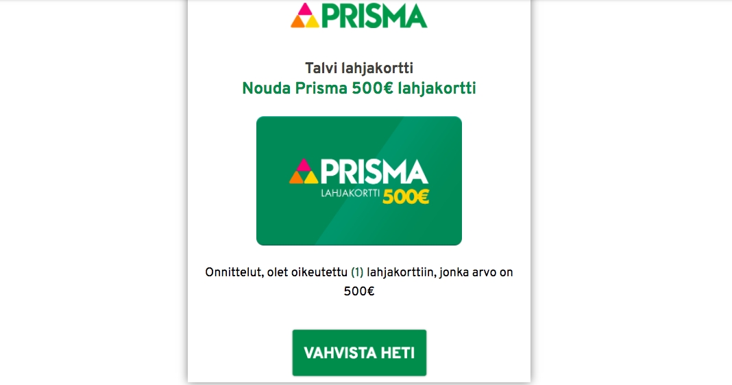 Prisma libaloos üritab inimestelt raha välja petta - Digigeenius