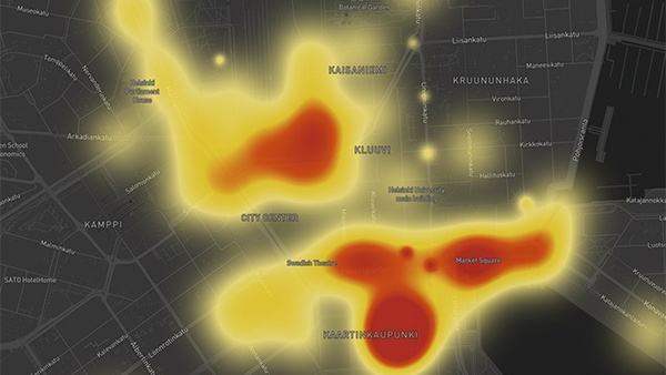 Helsingis võeti kasutusele veebipõhine kaart, mis näitab reaalajas  rahvarohkeid piirkondi - Digigeenius